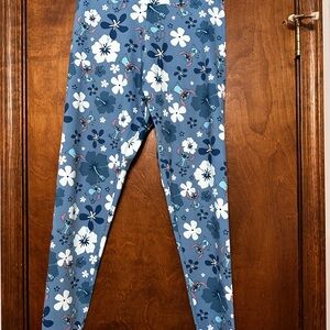 Disney Stitch Blue Floral Leggings